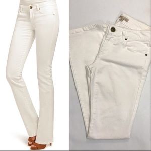 👗 Cabi Off White Baby Boot Denim